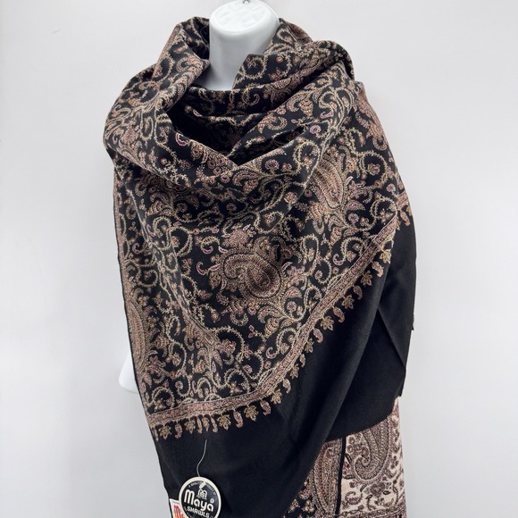 Vintage Paisley Wool Shawl